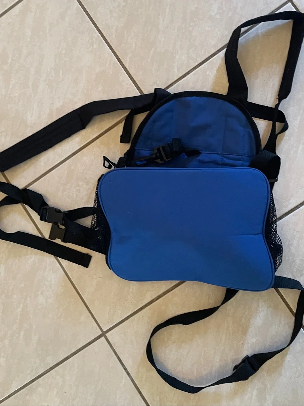 Blue Pet Backpack Carrier Front Wear Small Dog Cat Hands Free Bag